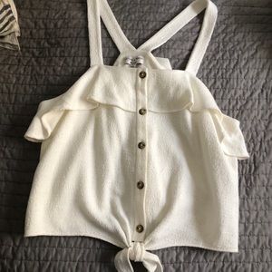 Madewell textures cream tank top!
